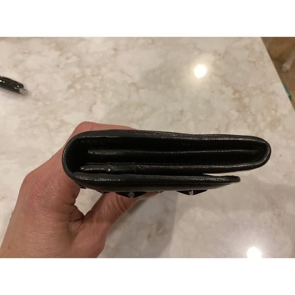 Jimmy Choo NINO Black Leather‎ Star Studded Wallet Clutch - Picture 14 of 16